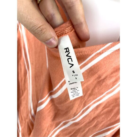 RVCA‎ Crown Washed Coral Striped Tank Top Size S - Picture 8 of 11